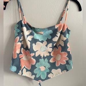 Aritzia Sunday Best Elektra floral satin cami